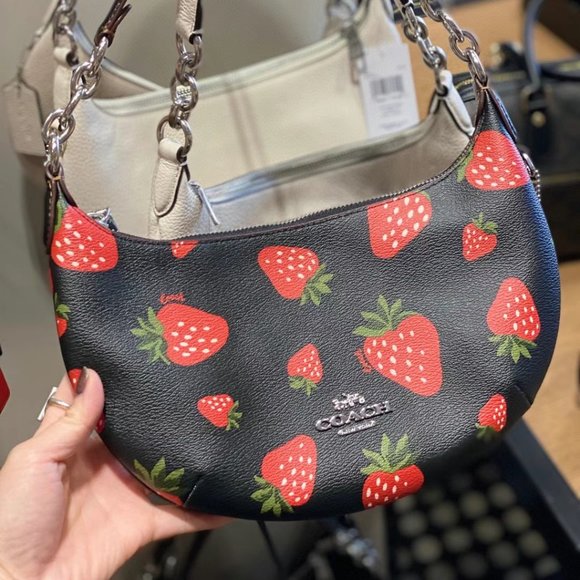 coach Payton Hobo With Wild Strawberry Print CH330 - Picture 1 of 7